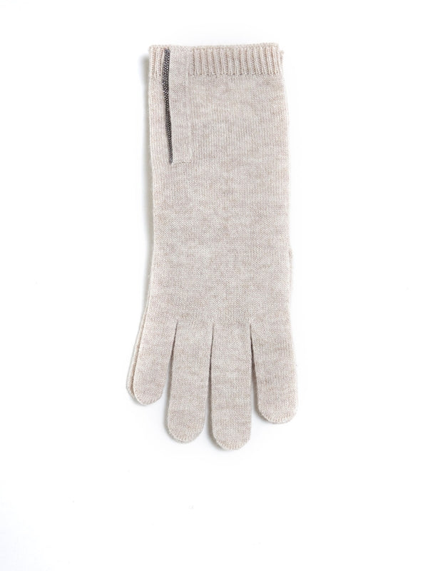 Monili Embellished Cashmere Gloves