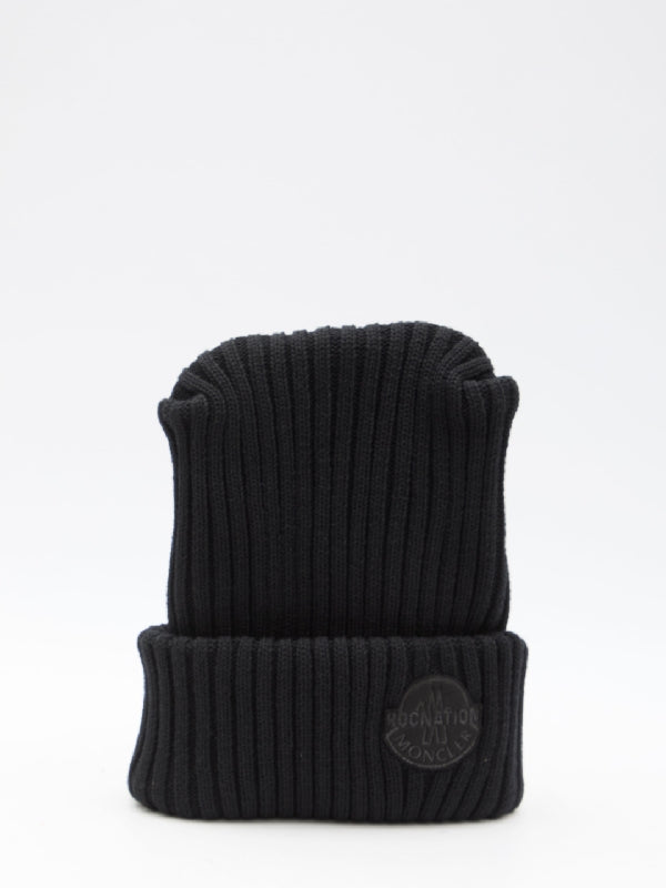 Roc Nation Logo Patch Wool Beanie