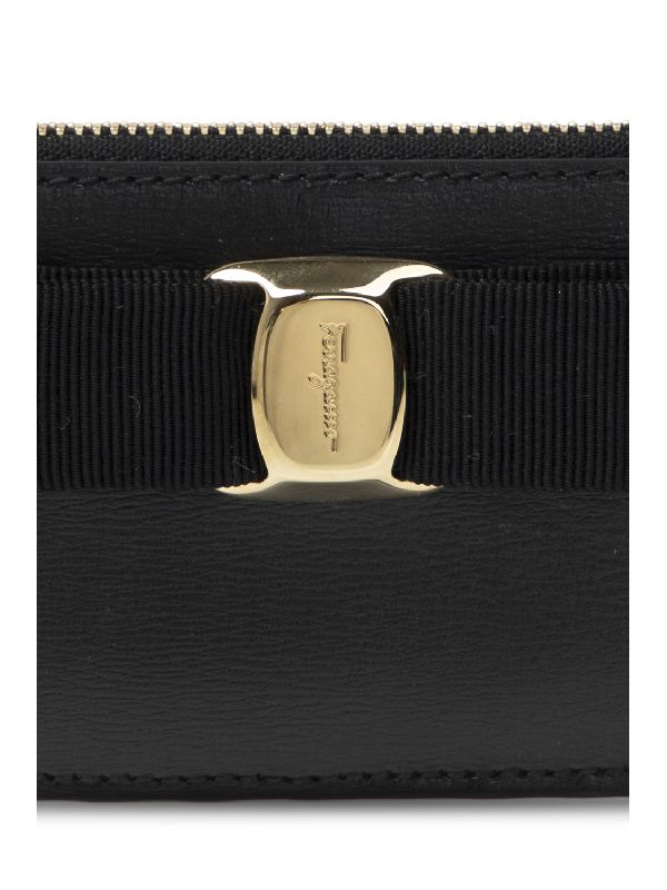 Bara Bow Black
  Leather Zipper Cardholder