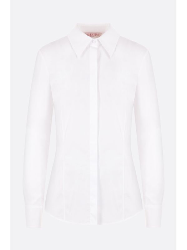 White Cotton Poplin Shirt