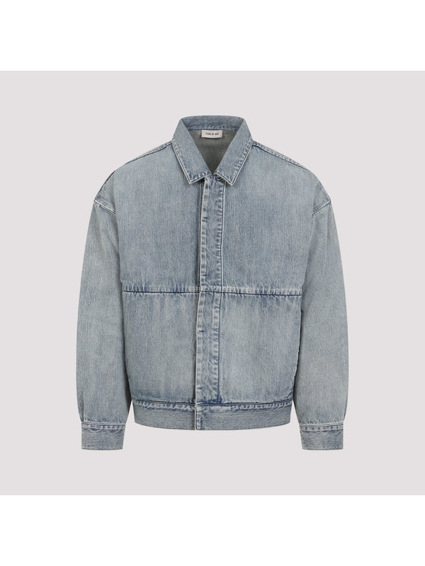 Collar Detail Denim Trucker Jacket