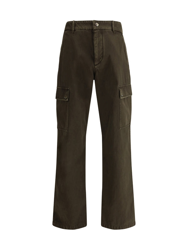 Washed Cotton Cargo Pants