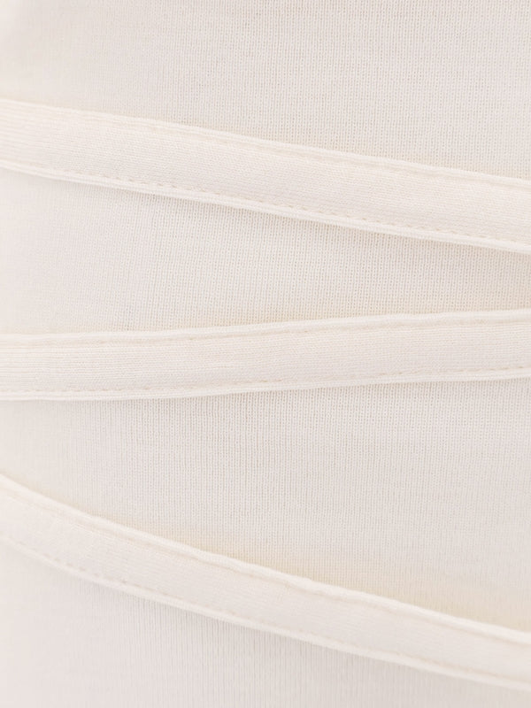 Belt Strap Cotton Short-Sleeve Dress