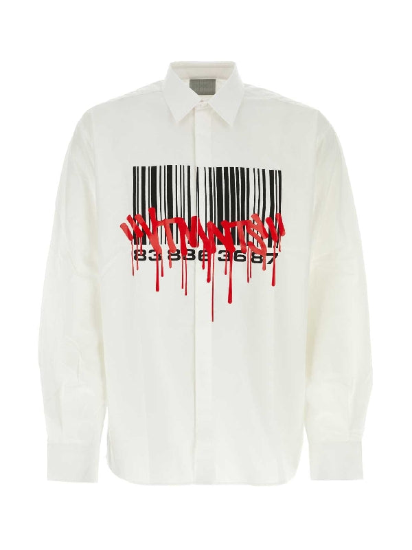 Barcode Logo Cotton Shirt