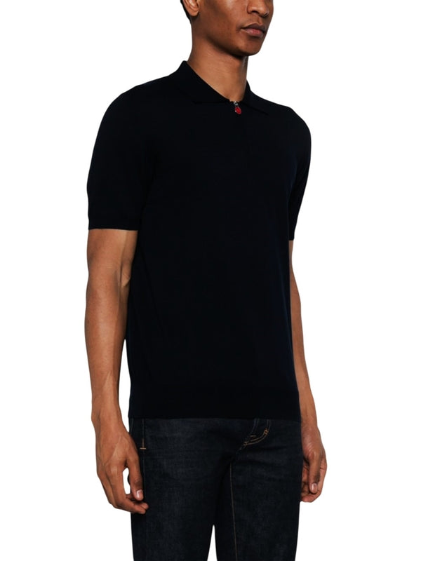 Black Cotton Polo Shirt