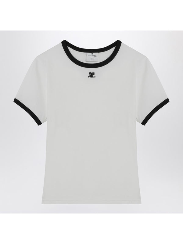 ロゴパッチクルーネック半袖Tシャツ