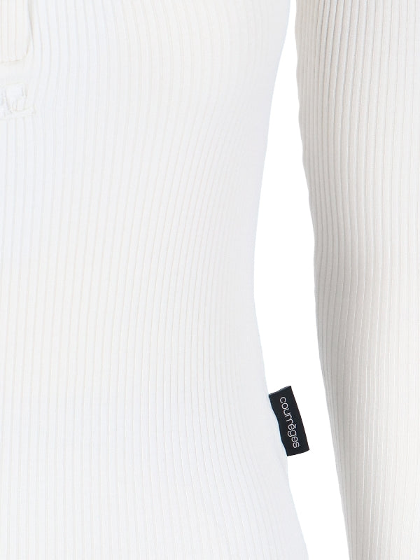 Logo Square Neck Rib Bodysuit