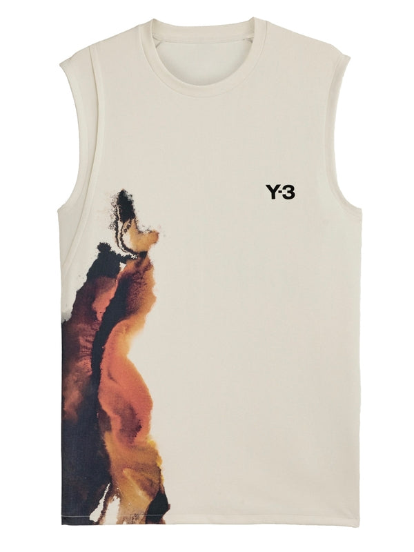 Y3 Ivory Sleeveless Top