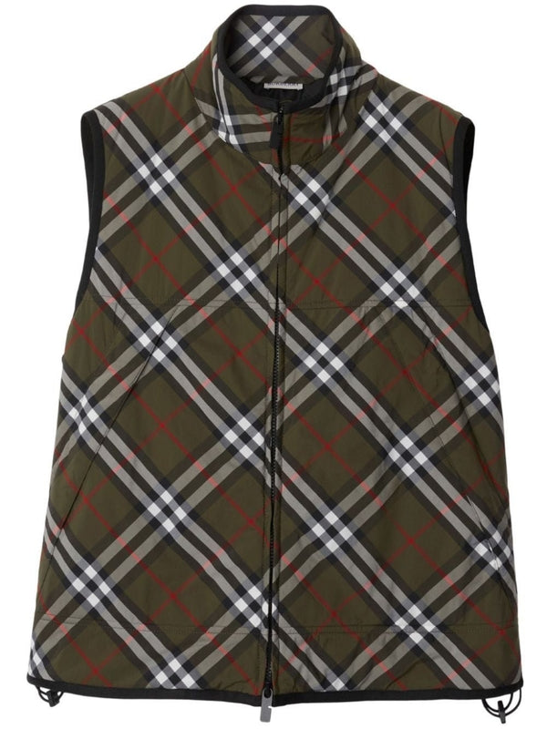 Check Pattern Nylon Vest