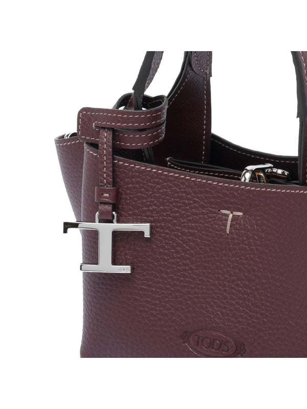 Tod'S Burgundy Tote Bags