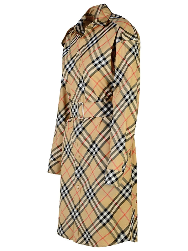 Vintage Check Cotton Shirt Dress