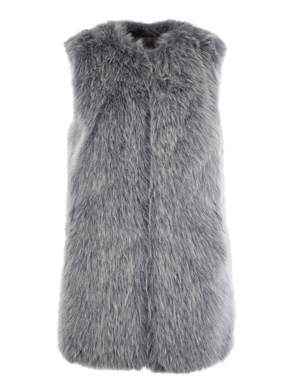 Collarless Fur
  Vest