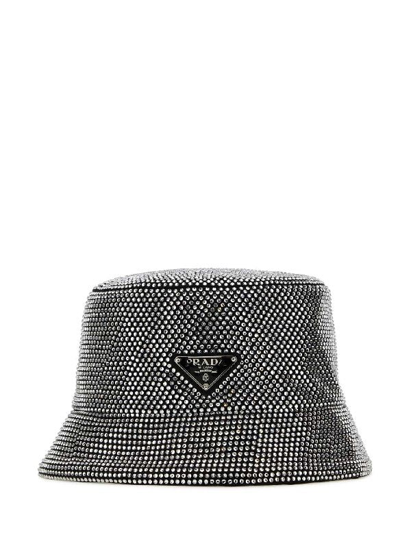 Triangle Logo Rhinestone Bucket Hat