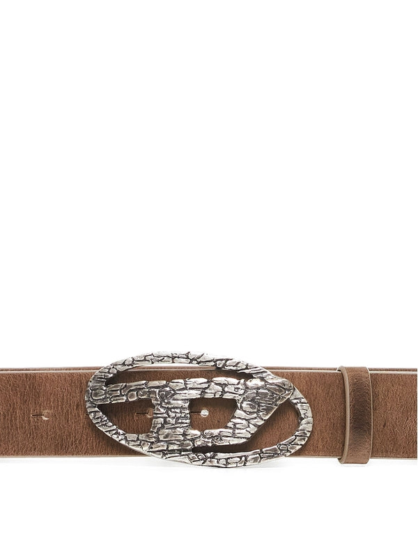 B 1dr Logo Buckle Leather Belt