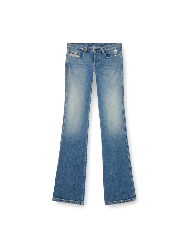 Washed Cotton Denim Pants