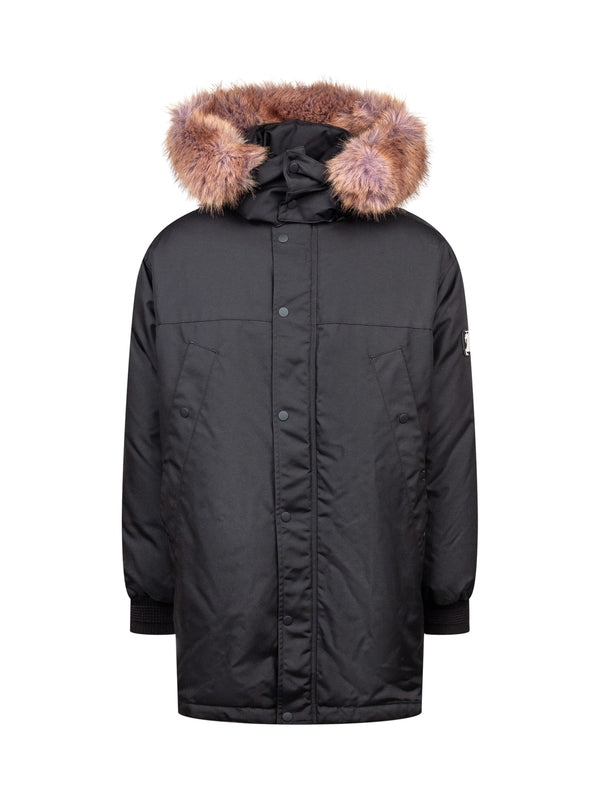 Ekd Logo Faux Fur Hooded Parka