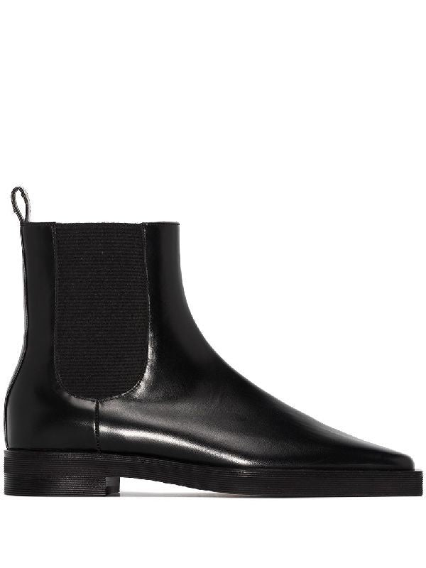 Squaretoe Smooth Leather Chelsea Boots