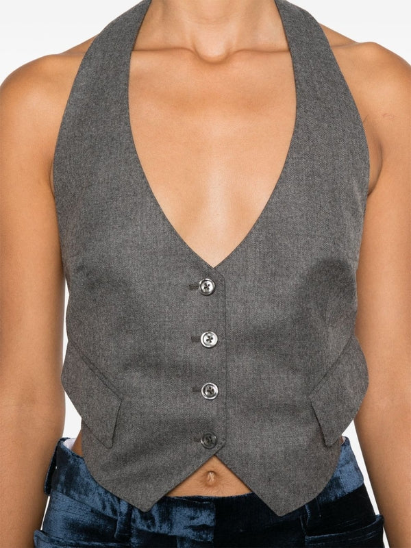 Wool Halter Neck Vest