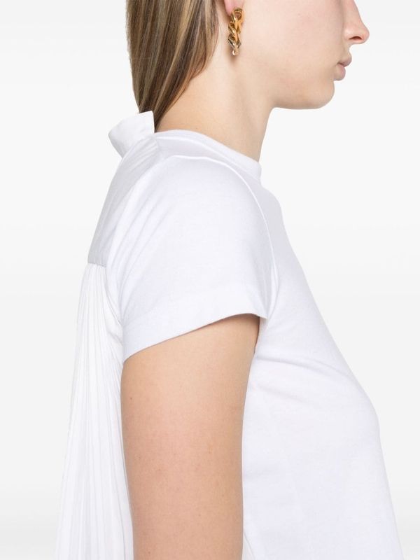 Back Pleated Cotton Short
  Sleeve T-Shirt