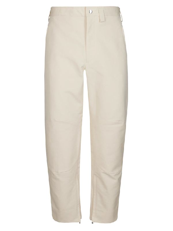 Zipper Ankle Cotton Trousers