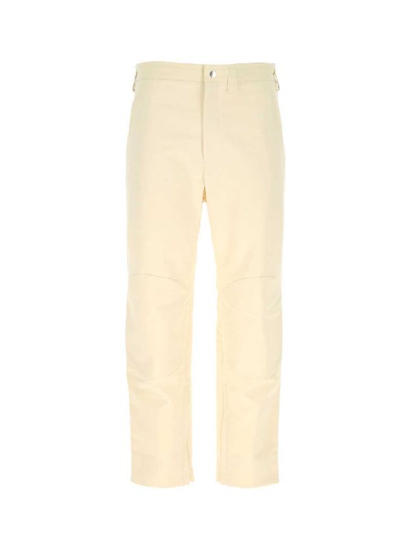 Zipper Ankle Cotton Trousers