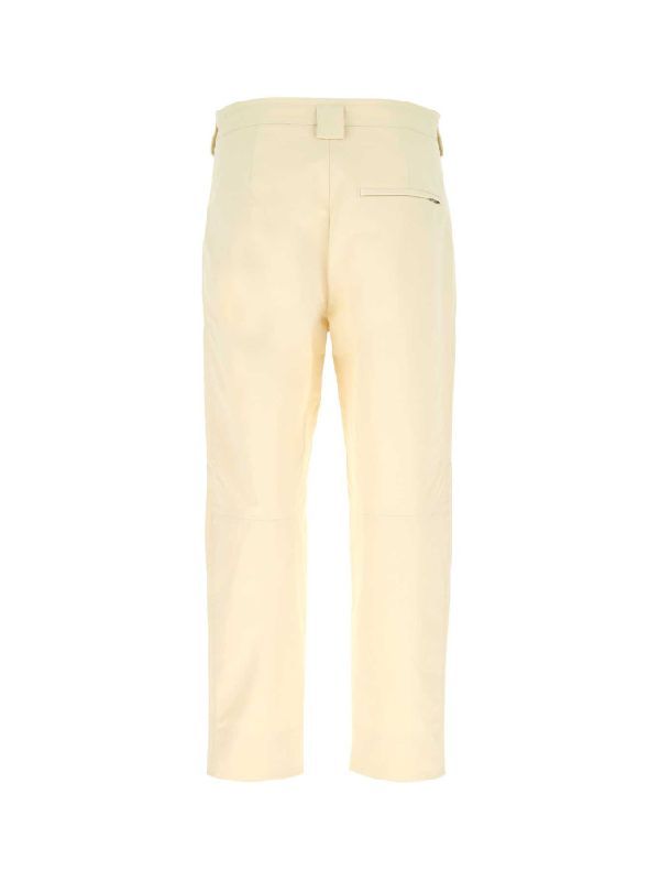 Zipper Ankle Cotton Trousers