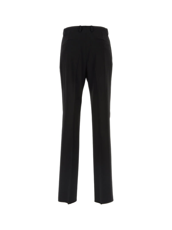 Straight Virgin Wool Tailored Pants