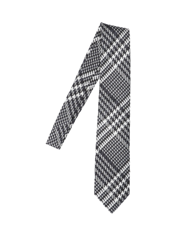 Check Pattern Silk Necktie