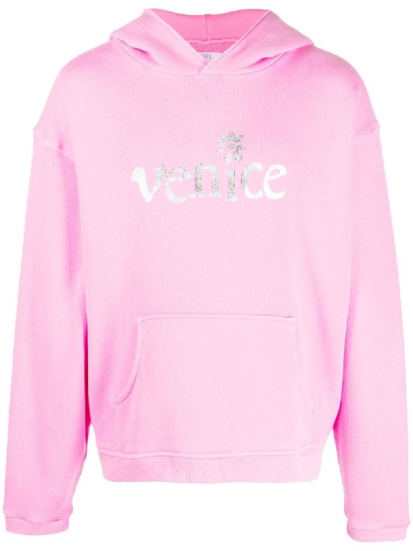 Venice Silver Print Cotton Hoodie