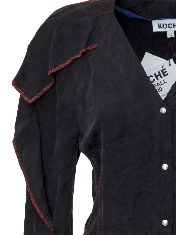 V-Neck Button Detail Blouse