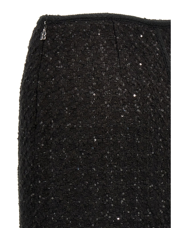 Bouclé Sequin
  Tweed Skirt