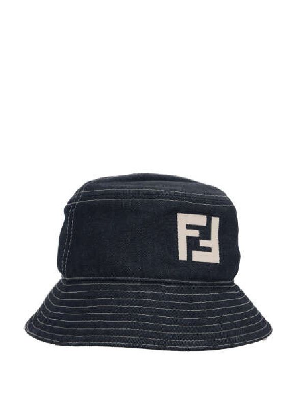 Ff Logo Denim Bucket Hat