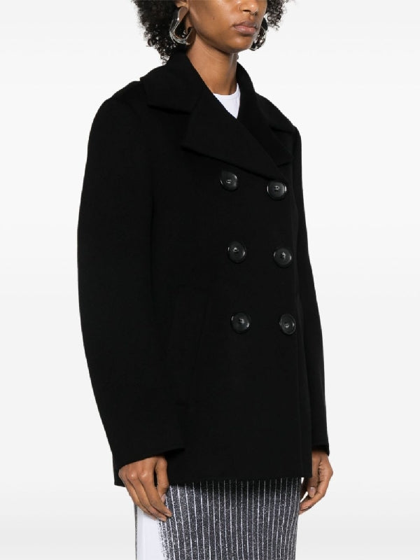 Wool Double Breasted Coat