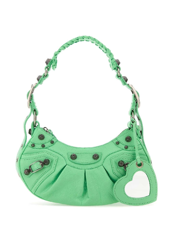 Balenciaga Le Cargol Xs Green Crossbody & Shoulder Bags