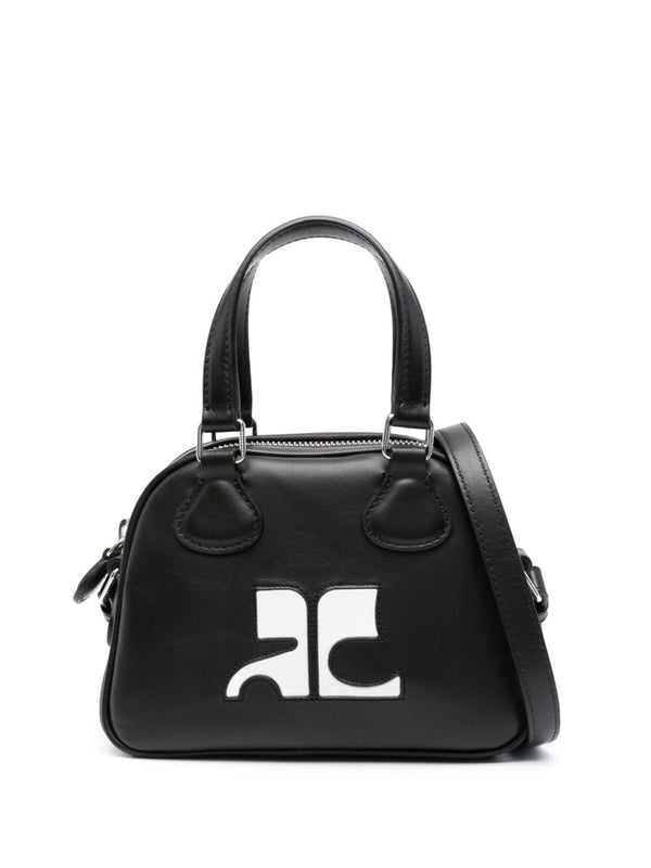 Courrèges - Logo Patch Leather Mini Tote Bag - Jente