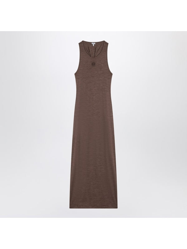 Anagram Embroidered Logo Wool Dress