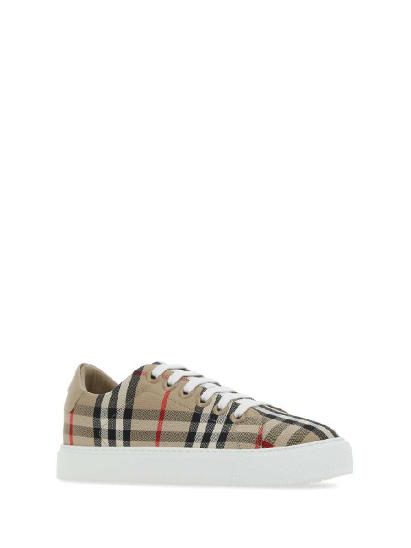 Vintage Check Logo Tab Sneakers