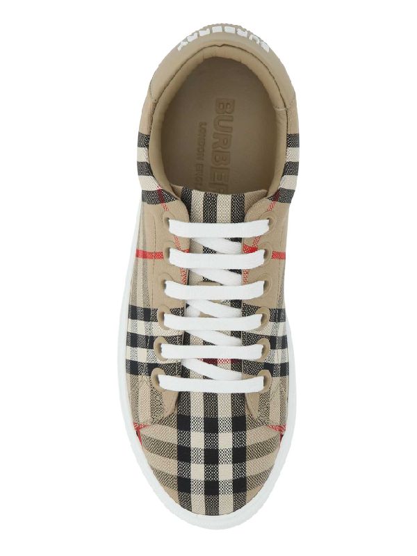 Vintage Check Logo Tab Sneakers