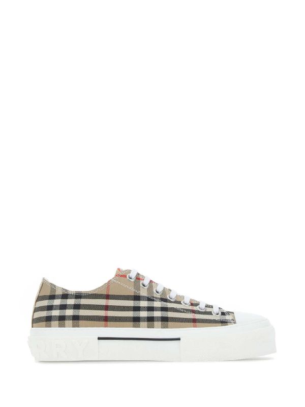 Vintage Check Cotton Sneakers