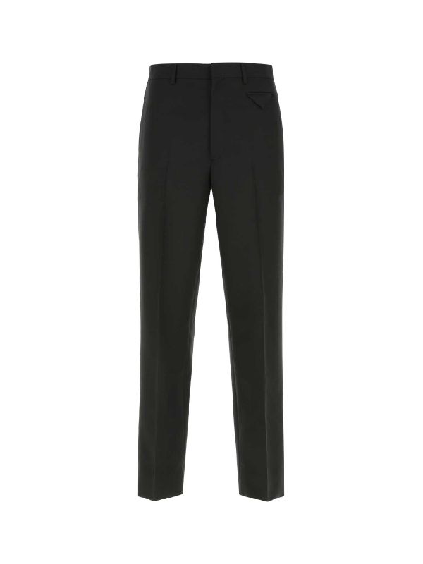 Black Wool Tailored Pants