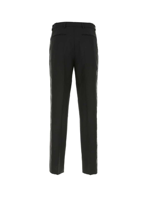 Black Wool Tailored Pants