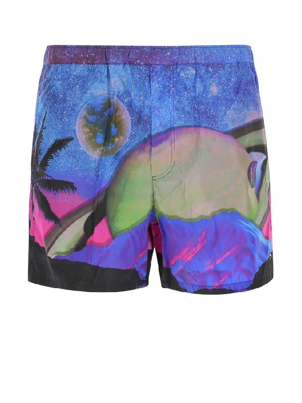 Water Sky Printing Swim Pants