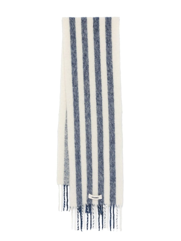 Stripe Mohair Blend Muffler