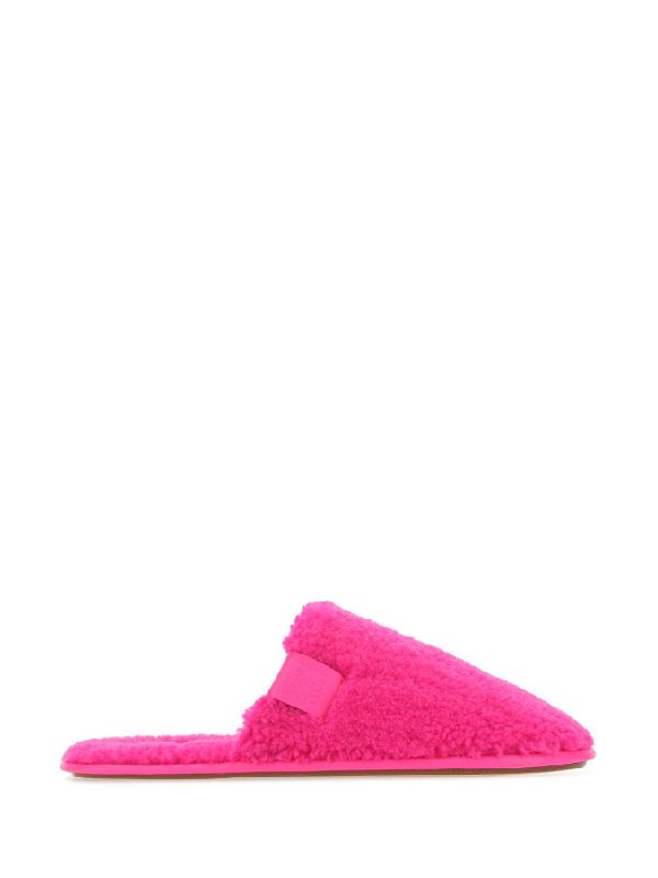 Anagram Tab Pink Fleece Slippers