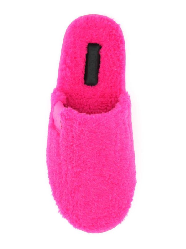 Anagram Tab Pink Fleece Slippers