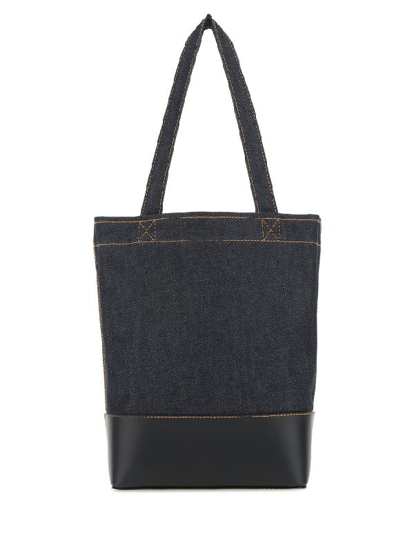 Axel Logo Printing Denim
  Leather Tote Bag