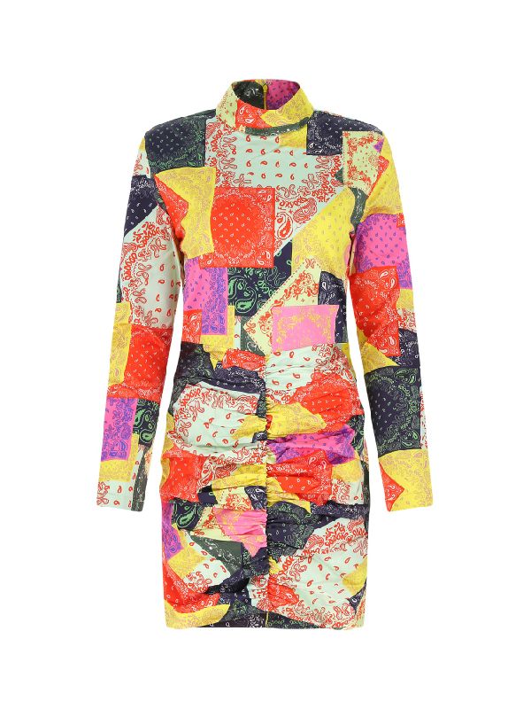 Colorblock Allover Pattern
  Mini Dress