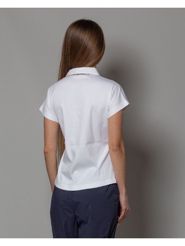 White Cotton Polo Shirt