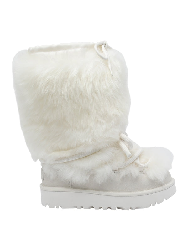 Ugg White Lace-Up Boots