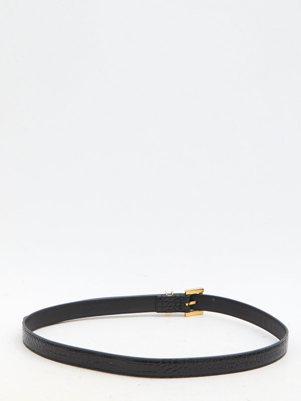 Cassandra Logo Leather Belt